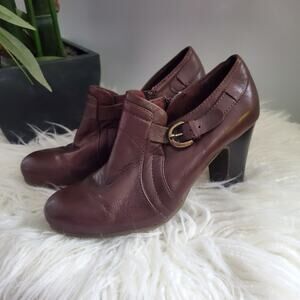 Bare Traps Glamour Brown Soft Leather Slip On Shoe Boots 6.5